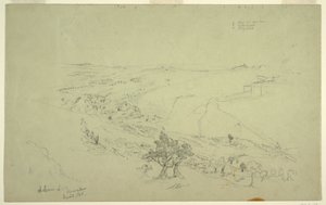 Siloam and Jerusalem, Southeastern Corner of the Walls Seen from the Mount of Olives by Frederic Edwin Church