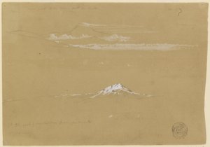 Sincholagua, Morning, from the Temple of the Sun, Quito by Frederic Edwin Church