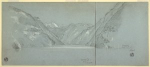 View of Lake Konigssee with the Falkenstein, near Berchtesgaden, Bavaria, Germany, Part 2