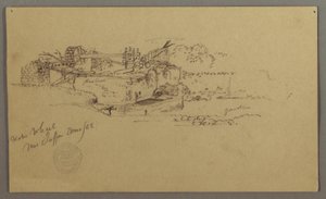 Water Wheel with a Basin in a Garden, Jaffa, Palestine [Tel Aviv, Israel] by Frederic Edwin Church