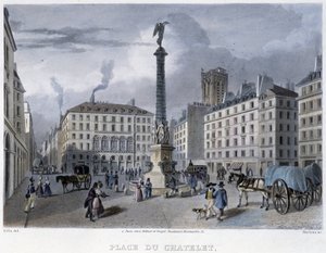 Place du Chatelet - in "Paris en 1832" by Martens by Frederic Martens