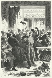 Celebrating a feast in Mongol China by Frederic Theodore (after) Lix