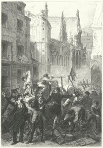June Days Uprising, Revolution of 1848, Paris by Frederic Theodore (after) Lix