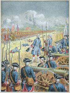 Battle of Fontenoy on May 11 by Frederic Theodore Lix