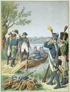 Napoleon Bonaparte and Massena on the Isle of Lobau after the Battle of Essling, May 22 by Frederic Theodore Lix