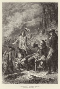 Villars Wounded at Malplaquet. Claude Louis Hector de Villars, Marshal of France, wounded at the Battle of Malplaquet, War of the Spanish Succession