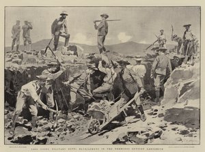 Jack doing Military Duty, Bluejackets in the Trenches outside Ladysmith