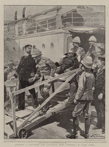 Landing a Wounded and Captured Boer General at Cape Town by Frederic de Haenen