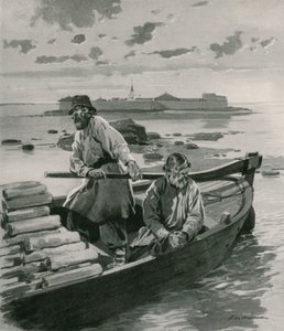 Schlusselburg Fortress, on Lake Ladoga by Frederic de Haenen