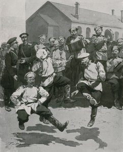 Soldiers dancing in Barracks by Frederic de Haenen
