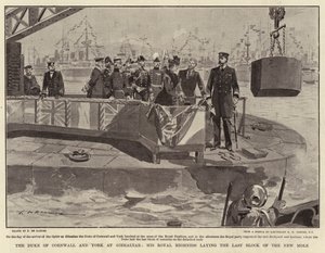 The Duke of Cornwall and York at Gibraltar, His Royal Highness laying the Last Block of the New Mole by Frederic de Haenen