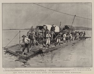 The Ferry over the Vaal River at Windsorton, near Kimberley by Frederic de Haenen