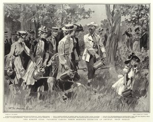 The Kneipp Cure, Patients taking their Morning Exercise at Grunau, near Berlin