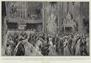 The Luncheon at the Guildhall, Their Majesties proceeding up the Hall to the Dais by Frederic de Haenen