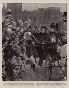 Three Cheers for the Queen, the Canadian Troops from South Africa at Windsor