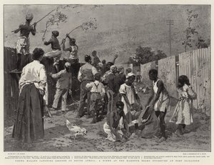 Young Malays Catching Locusts in South Africa, a Scene at the Harbour Board Enclosure at Port Elizabeth by Frederic de Haenen