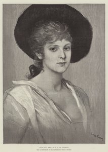 Study of a Head by Frederich August Kaulbach