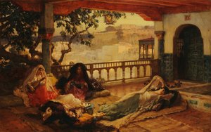 Evening over Algiers by Frederick Arthur Bridgman