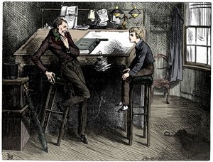 David Copperfield and Uriah Heep by Frederick Barnard