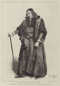 Mr Henry Irving as Shylock in The Merchant of Venice at the Lyceum Theatre