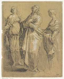 Three Standing Figures by Frederick Bloemaert