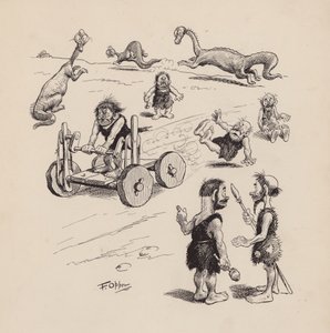 Our Antediluvian Ancestors by F Opper: Frontispiece by Frederick Burr Opper