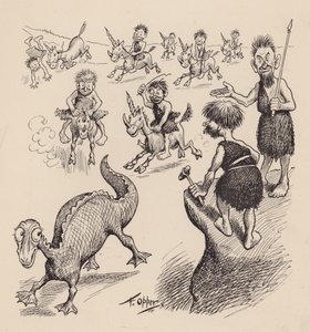 Our Antediluvian Ancestors by F Opper: Number Nine by Frederick Burr Opper