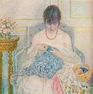 A Girl Sewing