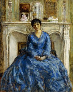 The Blue Gown by Frederick Carl Frieseke
