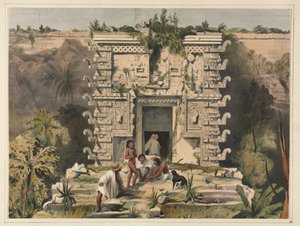 Gateway of the Great Teocallis, Uxmal by Frederick Catherwood