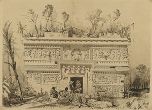 Las Monjas, Chichen Itza, Yucatan, 1843 by Frederick Catherwood