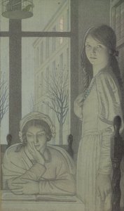 Interior - Evening by Frederick Cayley Robinson