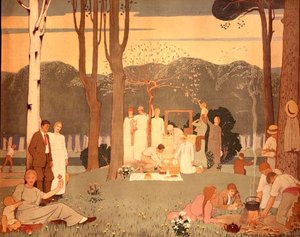 Picnic Scene by Frederick Cayley Robinson