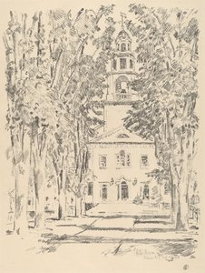 Colonial Church, Gloucester by Frederick Childe Hassam
