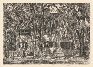 The Lion Gardiner House, Easthampton by Frederick Childe Hassam