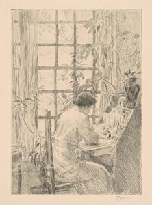 The Writing Desk by Frederick Childe Hassam