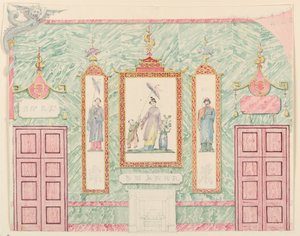 Wall Elevation, probably for the Banqueting Room, Royal Pavilion, Brighton, 1815-22 by Frederick Crace