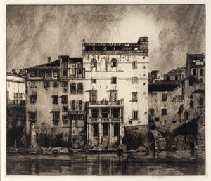 Old Houses on the Tiber by Frederick G. Hall