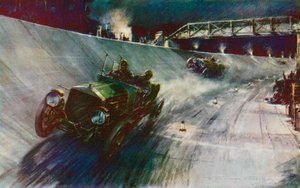In 1907 S F Edge, driving the Napier single handed, succeeded in maintaining 60 mph for 24 hours, the first record on the new Brooklands track