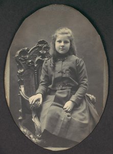 Girl with Ringlets, Seated, Three-Quarter Length, 1890s