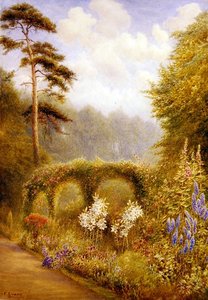 Lilies and Delphiniums, Golden Hill Park, London by Frederick Henry Evans