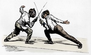 Fencers by Frederick Henry Townsend