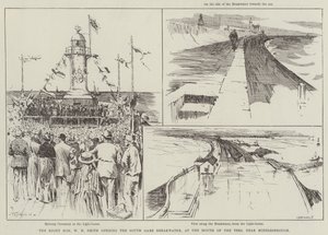 The Right Honourable W H Smith Opening the South Gare Breakwater, at the Mouth of the Tees, near Middlesbrough