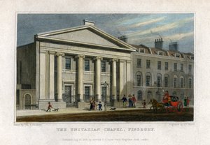 The Unitarian Chapel, Finsbury, London by Frederick James Havell
