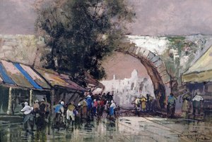 In The Busy Haunts of Men, 1915 by Frederick Johnn Hiles