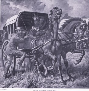 Escape of Steyn and De Wit (illustration from After Pretoria: The Guerilla War, 1902)