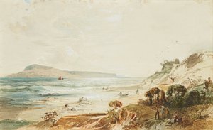 View of Portland And Sandsfoot Castle, Dorset by Frederick Lee Bridell