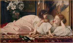 Mother with Child (Cherries) by Frederick Lord Leighton