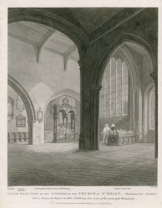 Church of St Helen, Bishopsgate Street, London by Frederick Nash