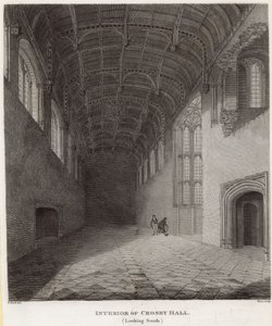 Interior of Crosby Hall, looking south by Frederick Nash
